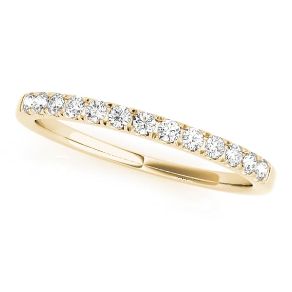 Split Prong Wedding Band (0.2 ct. tw.), Front view in yellow gold