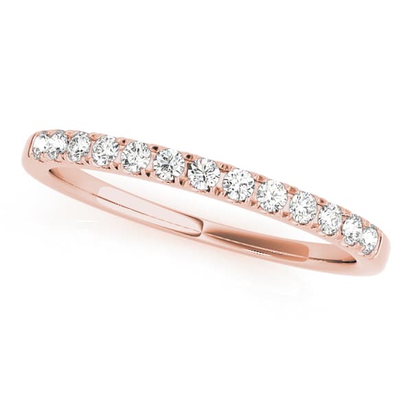 Split Prong Wedding Band (0.2 ct. tw.), Front view in rose gold