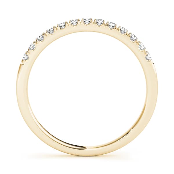 Split Prong Wedding Band (0.2 ct. tw.), Side view in yellow gold