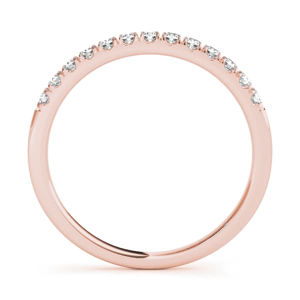 Split Prong Wedding Band (0.2 ct. tw.), Side view in rose gold