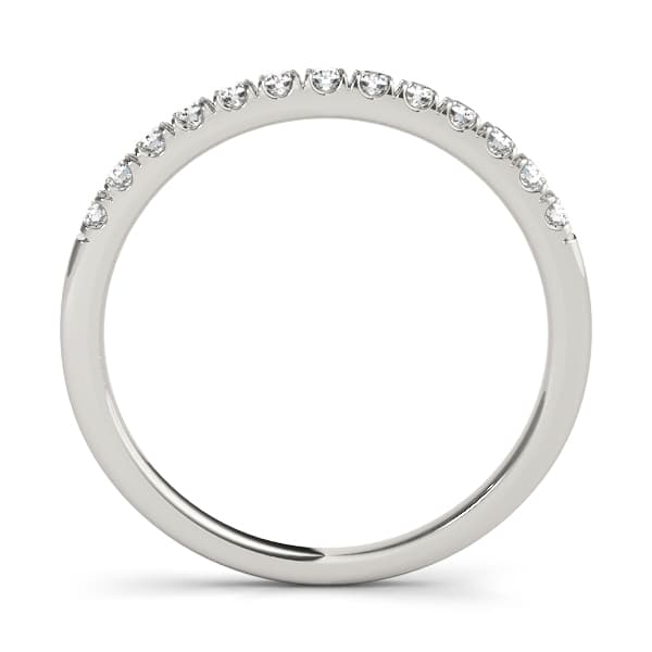 Split Prong Wedding Band (0.2 ct. tw.), Side view in white gold or platinum