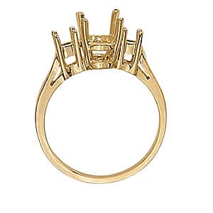 Oval Shaped Color Rings (0.2 ct. tw.), Side view in white gold or platinum