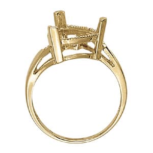 Trillion Color Ring (0.02 ct. tw.), Side view in white gold or platinum