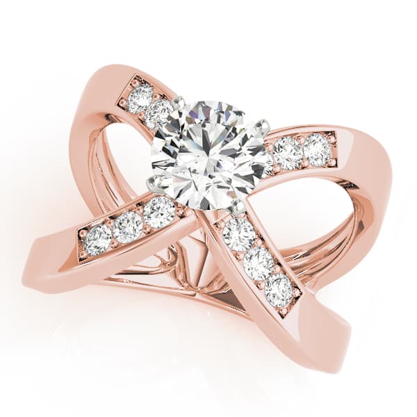 Engagement Ring, style 83192, Front view in rose gold