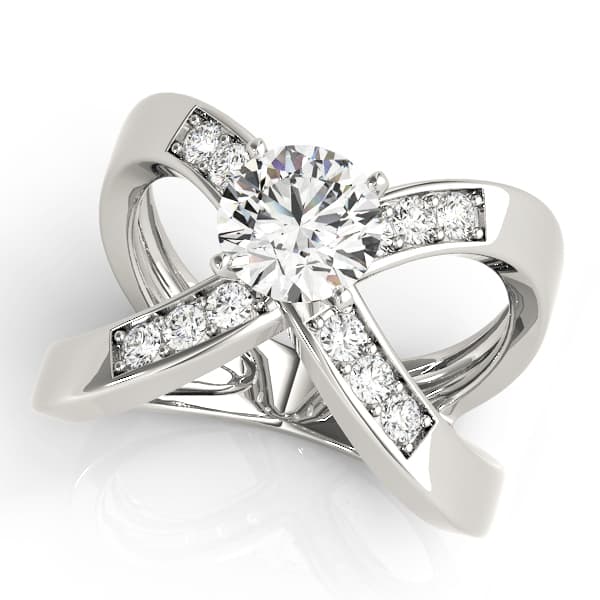 ENGAGEMENT RINGS REMOUNTS — style 83192 in 10k White Gold