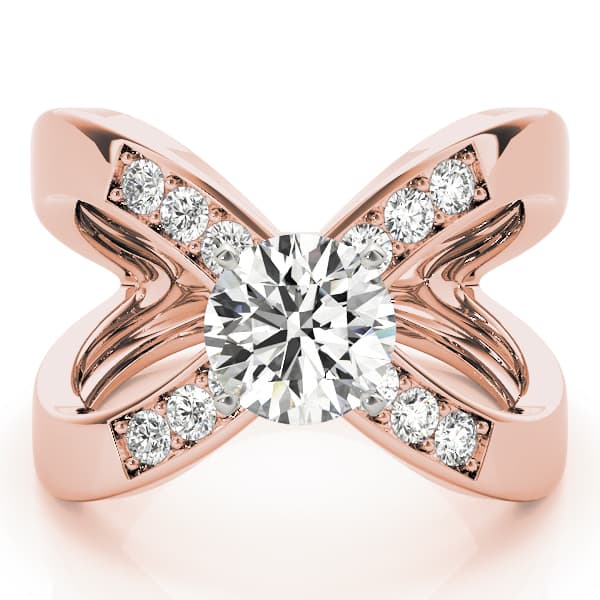 Engagement Ring, style 83192, On hand view in rose gold