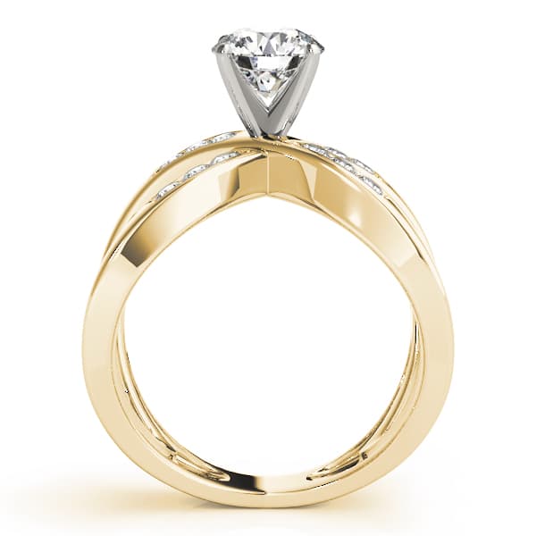 Engagement Ring, style 83192, Side view in yellow gold