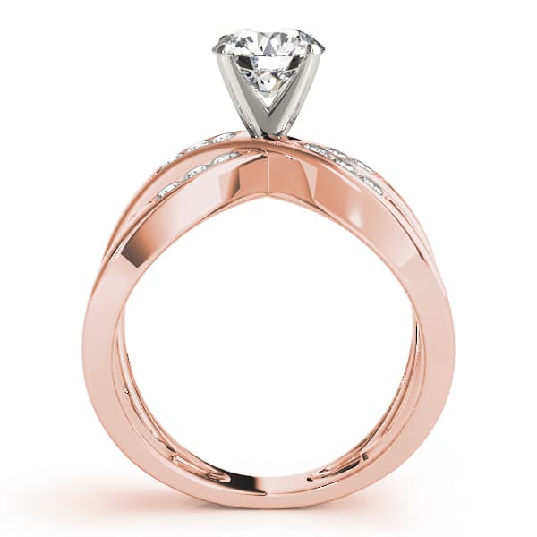 Engagement Ring, style 83192, Side view in rose gold
