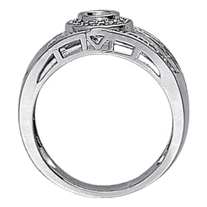 Diamond Fashion Right Hand Rings (0.31 ct. tw.), Side view in white gold or platinum