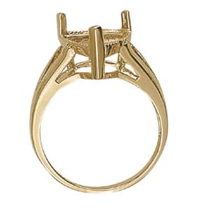 Split Shank Trillion Color Ring (0.02 ct. tw.), Side view in white gold or platinum