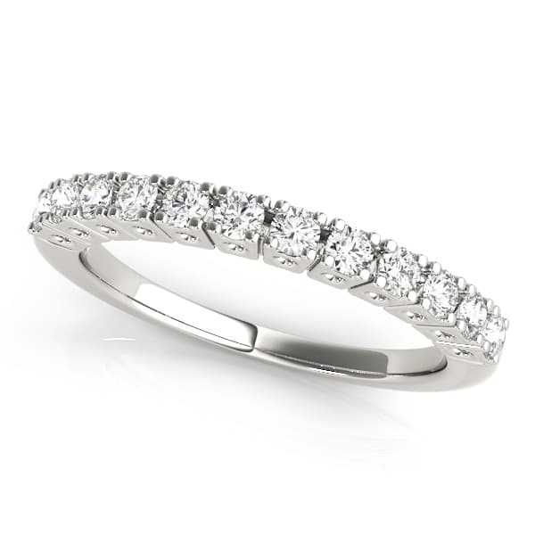 Prong Set Wedding Band — View 1
