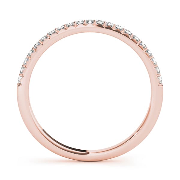 Straight Prong Set Wedding Band (0.21 ct. tw.), Side view in rose gold