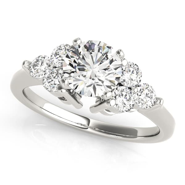 ENGAGEMENT RINGS CLUSTER SIDES — style 83249 in 10k White Gold