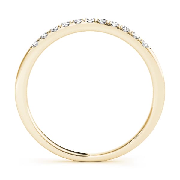 Prong Set Wedding Bands (0.1 ct. tw.), Side view in yellow gold