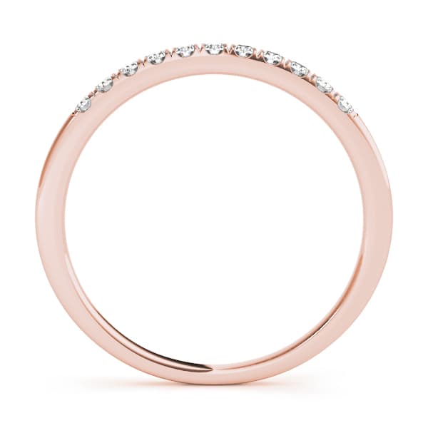 Prong Set Wedding Bands (0.1 ct. tw.), Side view in rose gold