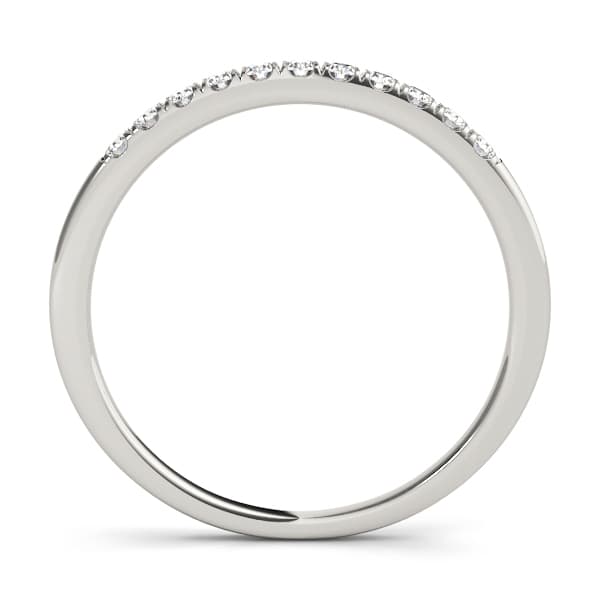 Prong Set Wedding Bands (0.1 ct. tw.), Side view in white gold or platinum