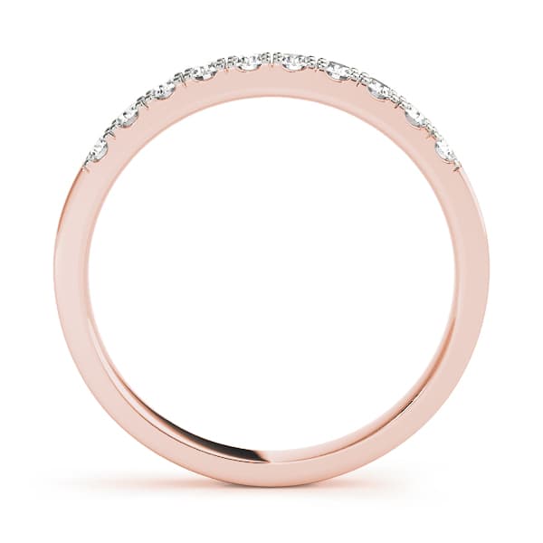 Split Prong Wedding Band (0.3 ct. tw.), Side view in rose gold
