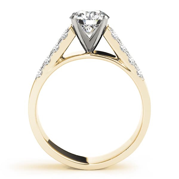 Multi-Row Engagement Ring, style 83251, Side view in yellow gold