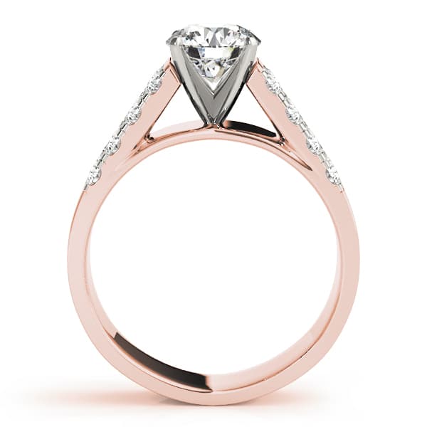 Multi-Row Engagement Ring, style 83251, Side view in rose gold