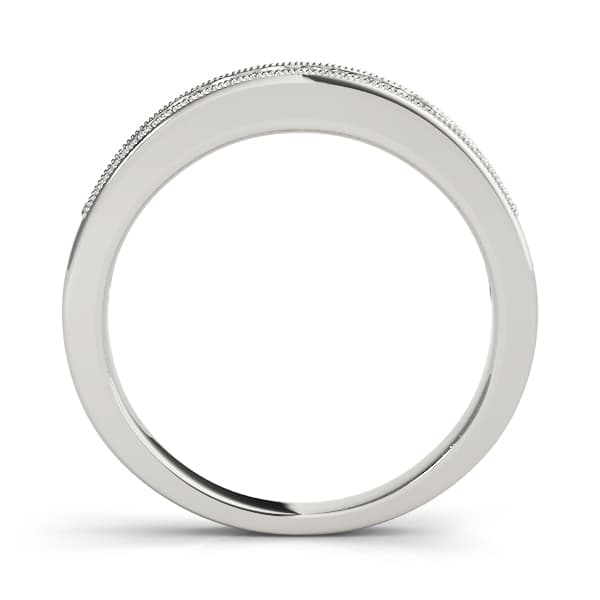 Channel Set Wedding Band (1/4 ct. tw.), Side view in white gold or platinum