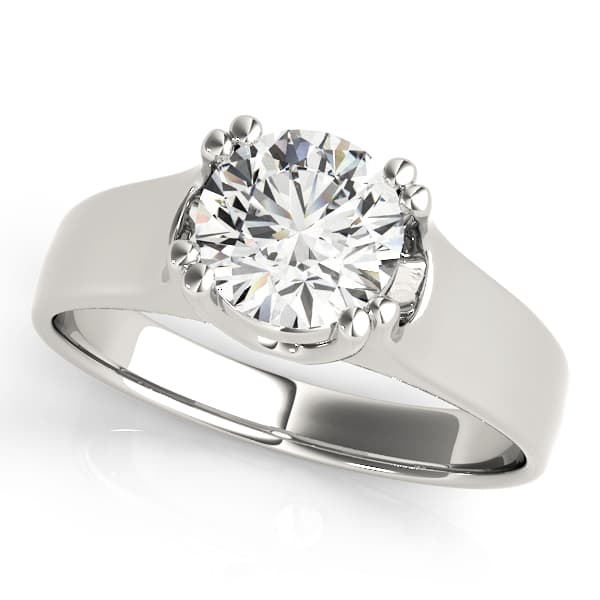 Solitaire Double Prong Engagement Ring — style 83275 in 10k White Gold