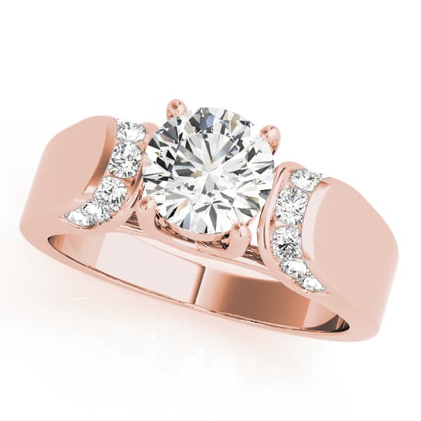 Solitaire Trellis Engagement Ring in Rose gold