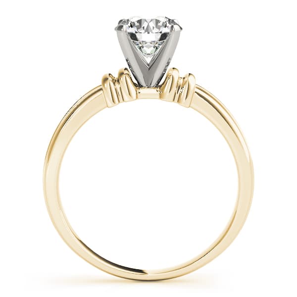 Solitaire Engagement Ring, style 83282, Side view in yellow gold