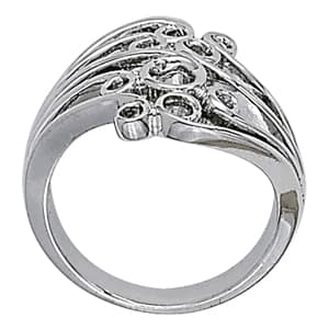 Diamond Fashion Right Hand Rings (0.3 ct. tw.), Side view in white gold or platinum