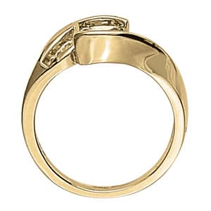 Emerald Color Ring (0.09 ct. tw.), Side view in white gold or platinum