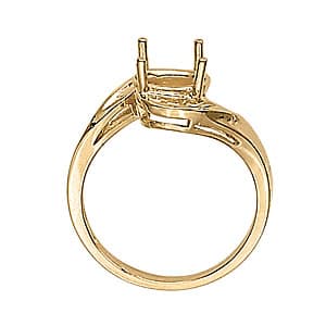 Bypass Oval Color Rings (0.06 ct. tw.), Side view in white gold or platinum