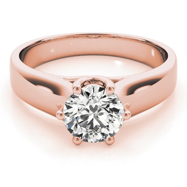 Trellis Engagement Ring, style 83344, On hand view in rose gold