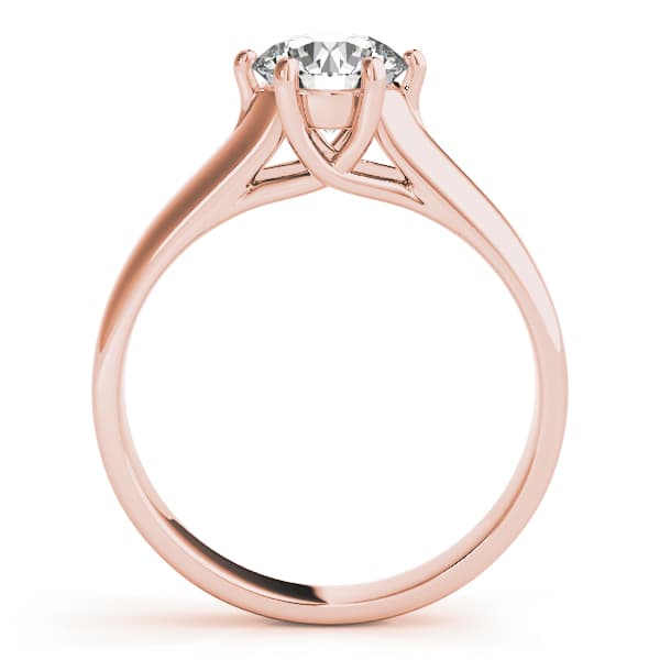 Trellis Engagement Ring, style 83344, Side view in rose gold