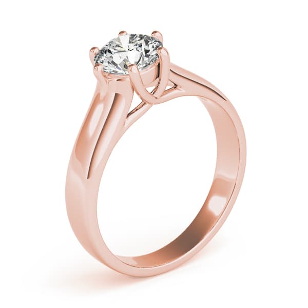 Trellis Engagement Ring, style 83344, Top view in rose gold