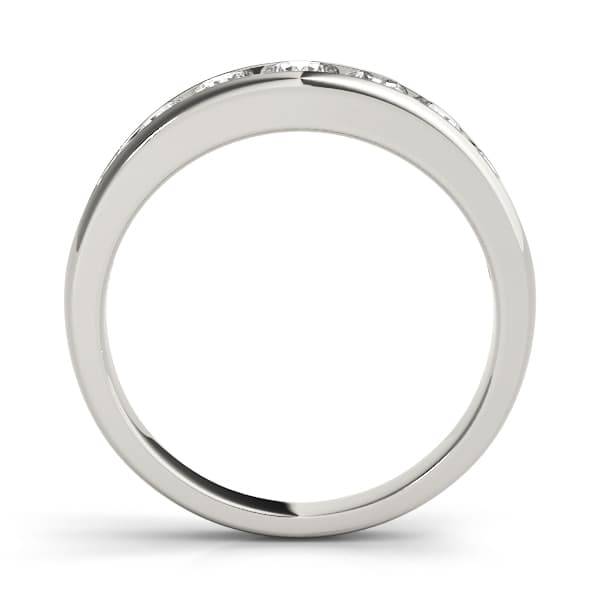 Channel Set Wedding Bands (0.42 ct. tw.), Side view in white gold or platinum