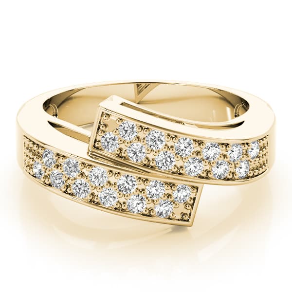 Diamond Fashion Bands (1/4 ct. tw.), On hand view in yellow gold