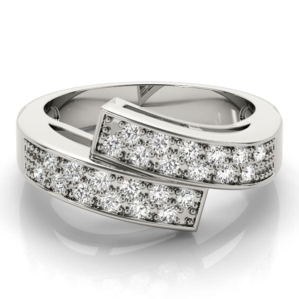 Diamond Fashion Bands (1/4 ct. tw.), On hand view in white gold or platinum