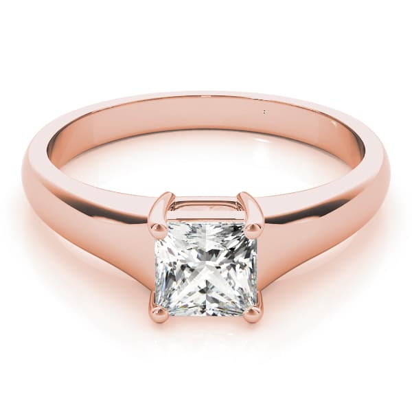 Solitaire Prince Engagement Ring, style 83375, On hand view in rose gold