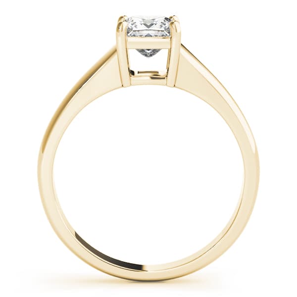 Solitaire Prince Engagement Ring, style 83375, Side view in yellow gold