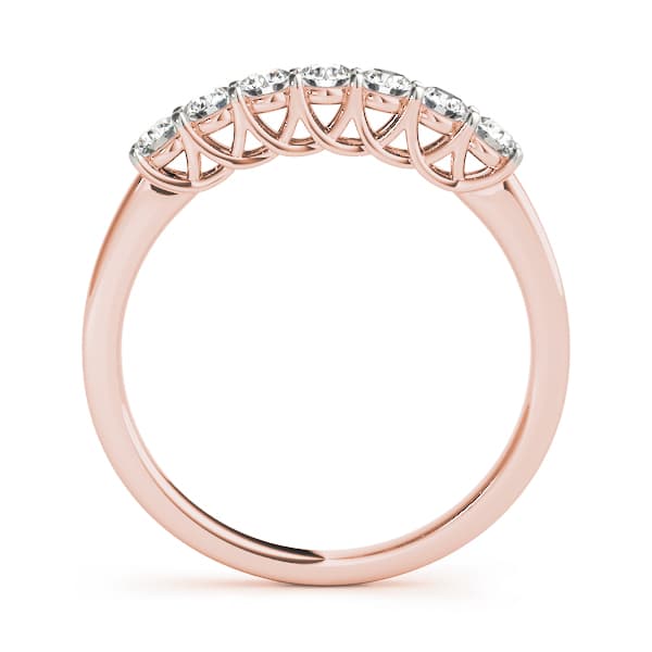 Prong Set Trellis Wedding Bands (1/2 ct. tw.), Side view in rose gold