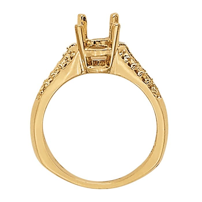Split Oval Color Ring (0.2 ct. tw.), Side view in white gold or platinum