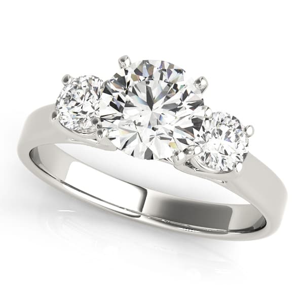 3-Stone Round Engagement Ring — style 83436 in 10k White Gold