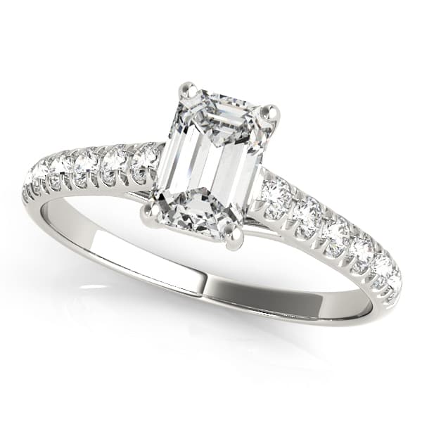 Single Row Trellis Prong Set Engagement Ring — style 83438 in 10k White Gold