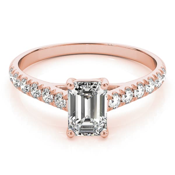 Single Row Trellis Prong Set Engagement Ring, style 83438, On hand view in rose gold