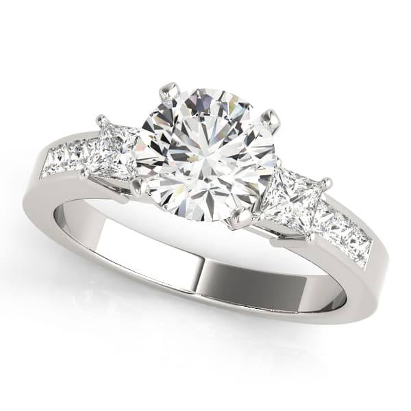 3-Stone Channel Set Engagement Ring — style 83464 in 10k White Gold