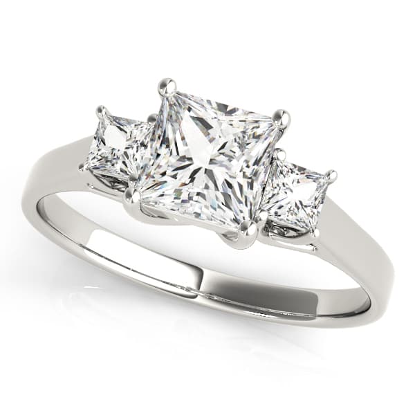ENGAGEMENT RINGS 3 STONE PRINCESS — style 83476 in 10k White Gold