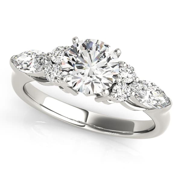 Fancy Shape Marquise Engagement Ring — style 83488 in 10k White Gold