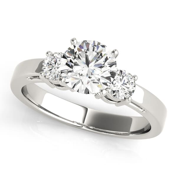 3-Stone Prong Set Engagement Ring — style 83512 in 10k White Gold