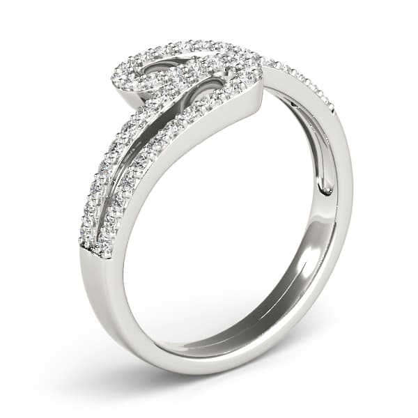 Diamond Fashion Fashion Rings (3/8 ct. tw.), Angle view in white gold or platinum
