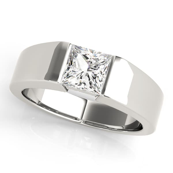 Solitaire Princess Cut Engagement Rings — style 83526 in 10k White Gold