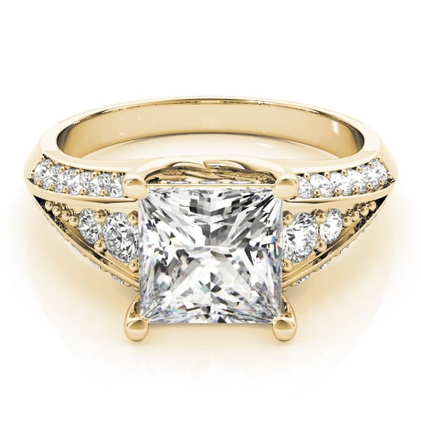 Multi-Row Engagement Ring, style 83535, On hand view in yellow gold